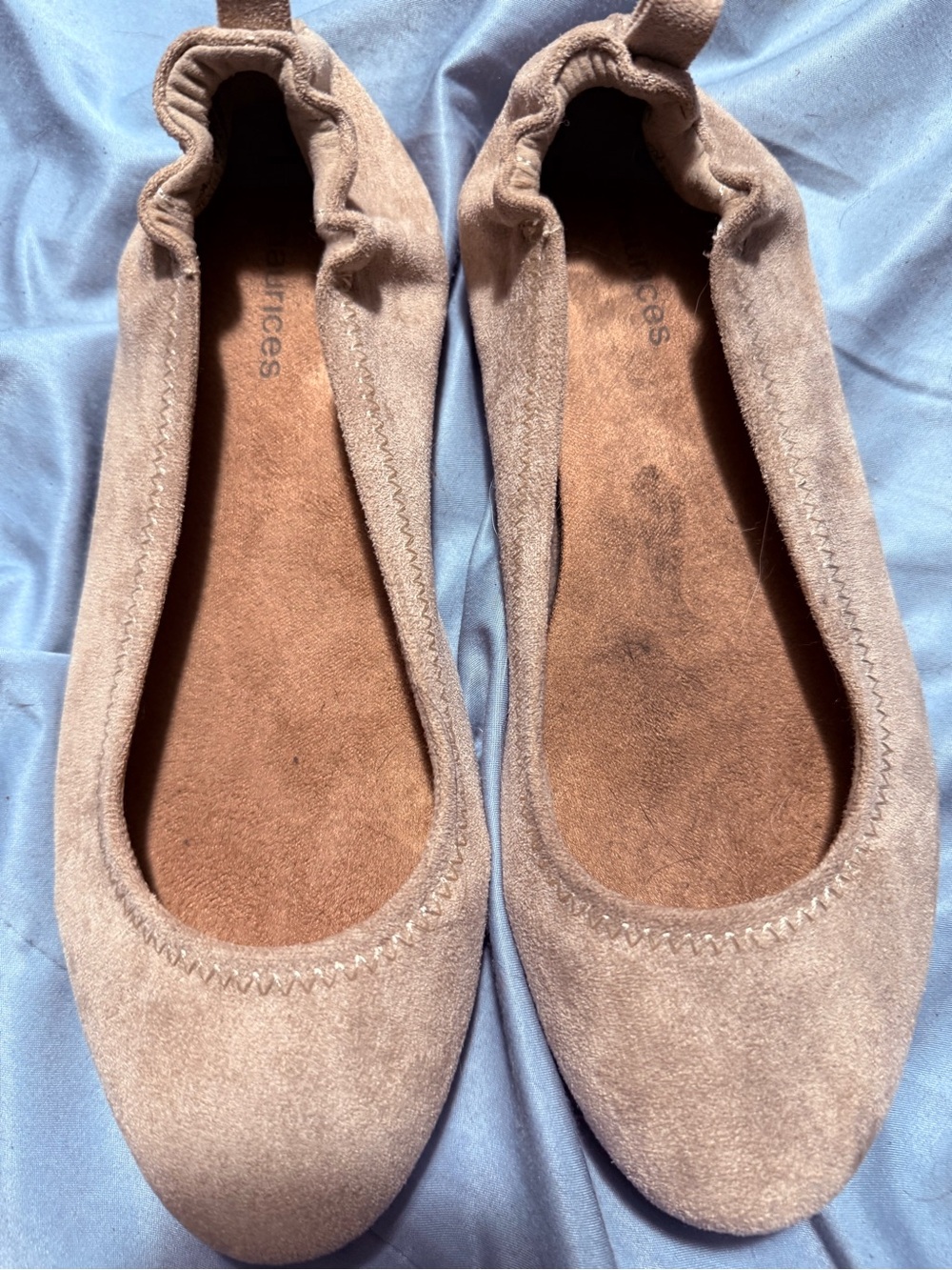 Maurices Suede Ballet Flats in Taupe